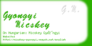 gyongyi micskey business card